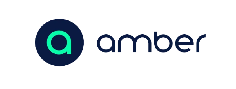 amber logo with clear space